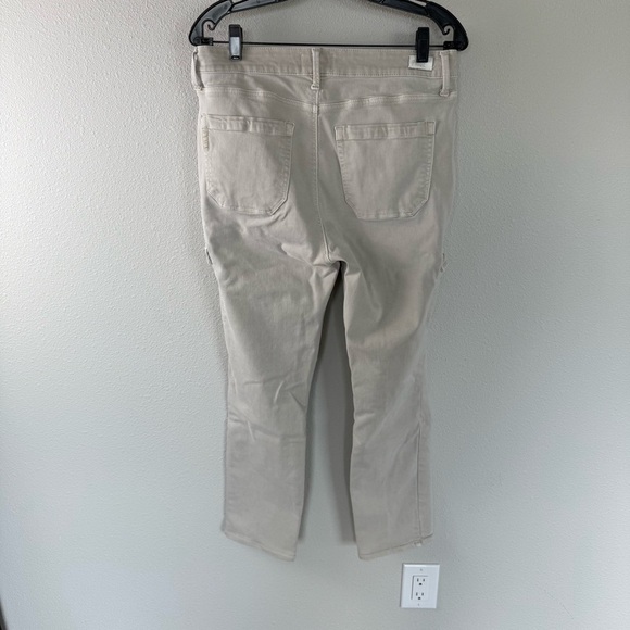 PAIGE Jolie Straight Leg Cargo Pants Vintage Warm Sand Women’s Size 31 Denim - Picture 9 of 13